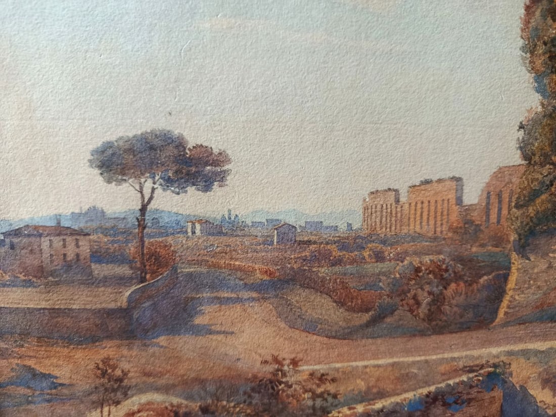 Pastel painting An ancient historical site Unknown artist - 3