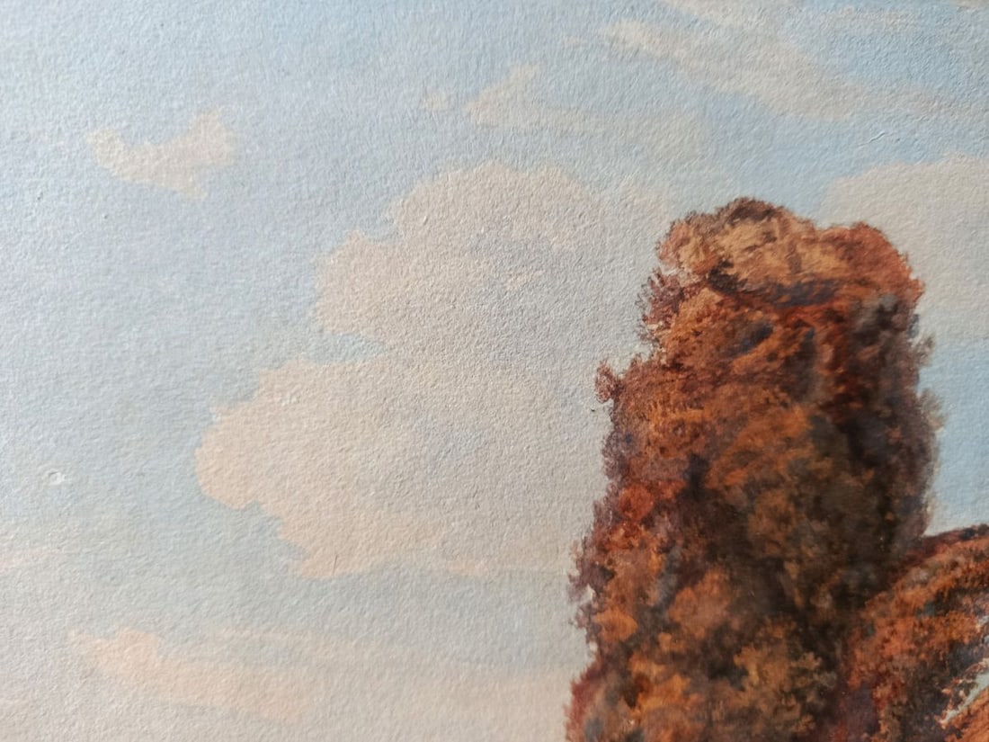Pastel painting An ancient historical site Unknown artist - 6