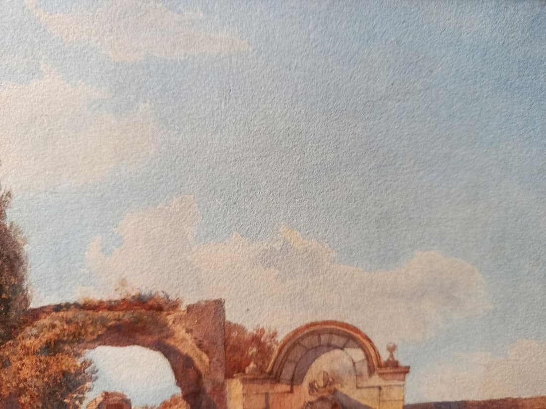 Pastel painting An ancient historical site Unknown artist - 7