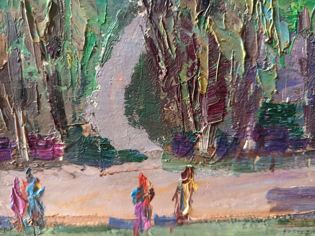 Oil painting City street during the day Unknown artist - 4
