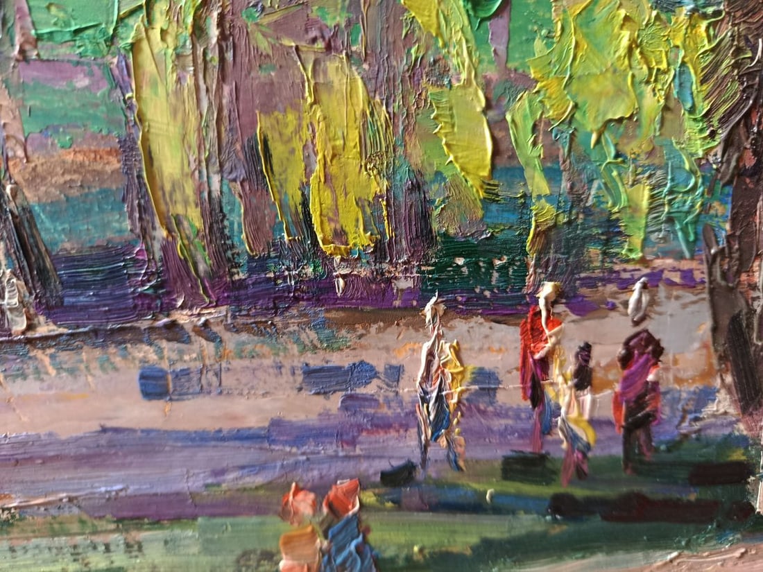 Oil painting City street during the day Unknown artist - 5