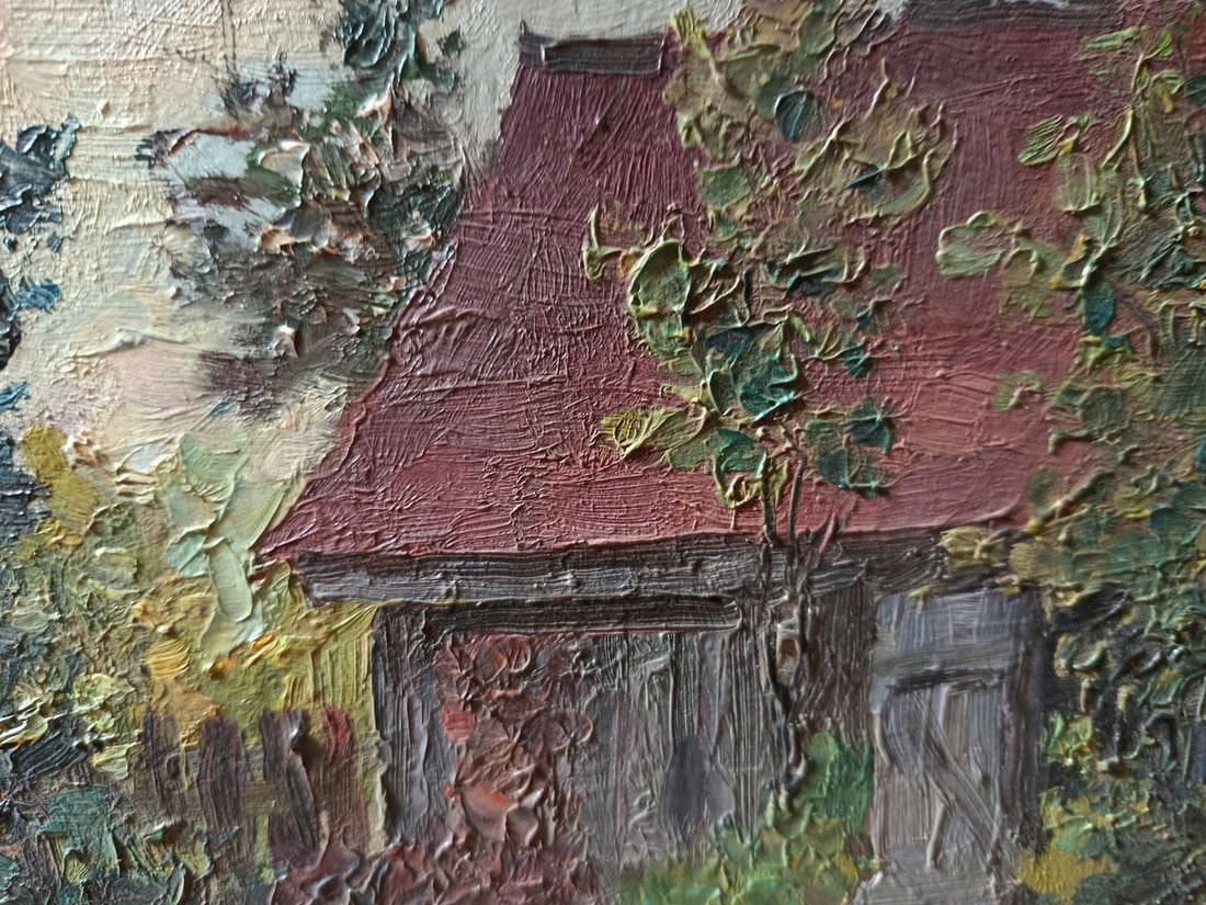 Oil painting Summer country house Unknown artist - 4