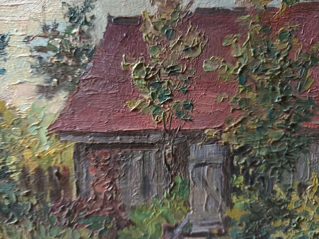 Oil painting Summer country house Unknown artist - 8