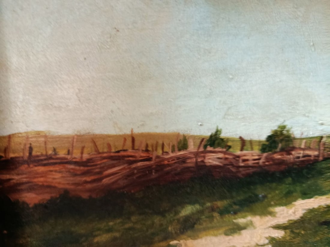 Oil painting Village by the river Unknown artist - 3