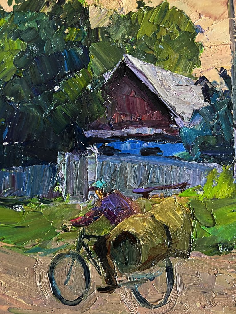 Oil painting Country life with a dog Boris Serdyuk - 4