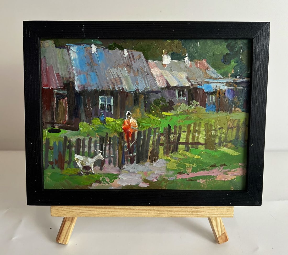 Oil painting Country courtyard Yuriy Suprunchuk: Title: Oil painting Country courtyard Yuriy Suprunchuk Description: NoAAA6087*** ABOUT THIS PAINTING **** TITLE: "Country courtyard"* ARTISTS: Yuriy Suprunchuk* SIZE: 15x20 cm/5.90x7.87 inches'*