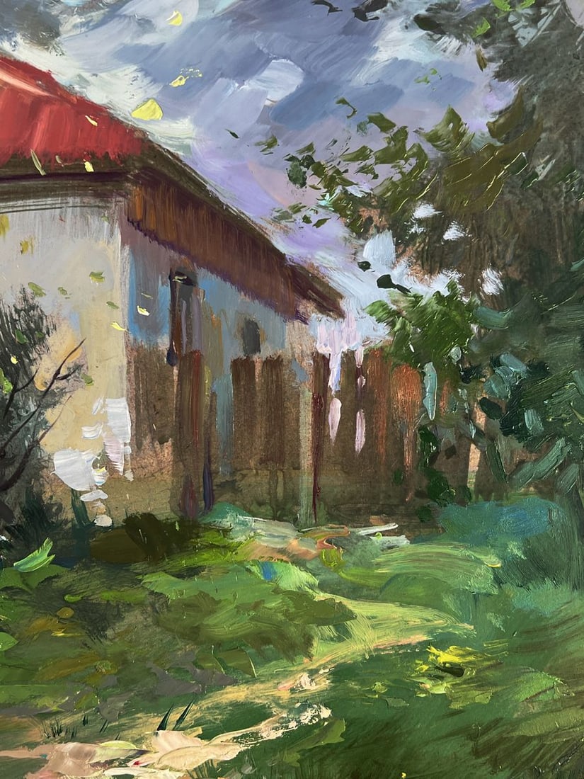 Oil painting Village well Yuriy Suprunchuk - 10