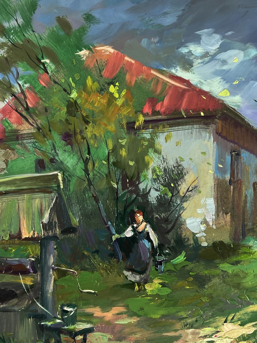Oil painting Village well Yuriy Suprunchuk - 6