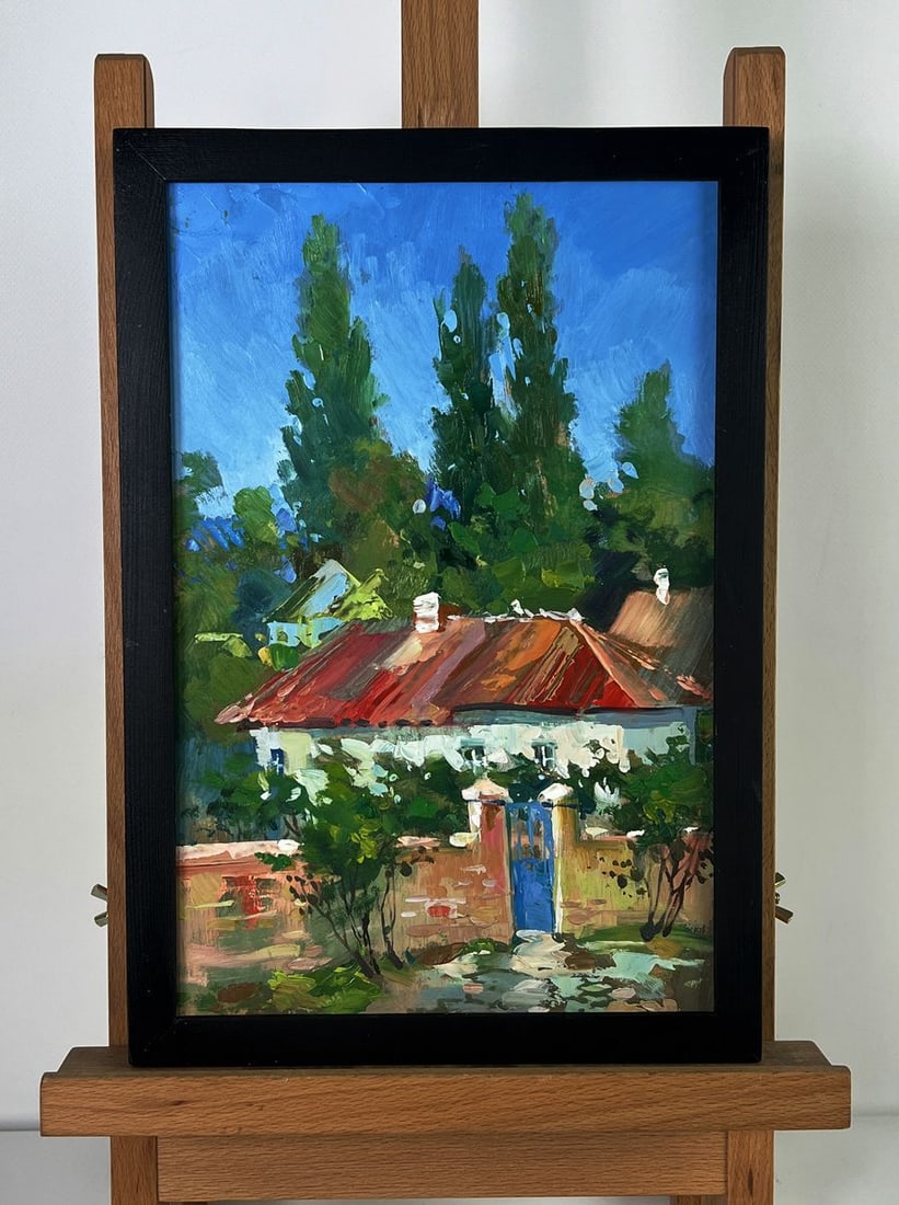 Oil painting Village courtyard Yuriy Suprunchuk: Title: Oil painting Village courtyard Yuriy Suprunchuk Description: NoAAA6126*** ABOUT THIS PAINTING **** TITLE: "Village courtyard"* ARTISTS: Yuriy Suprunchuk* SIZE: 30x20 cm/11.81x7.87 inches'* MEDI