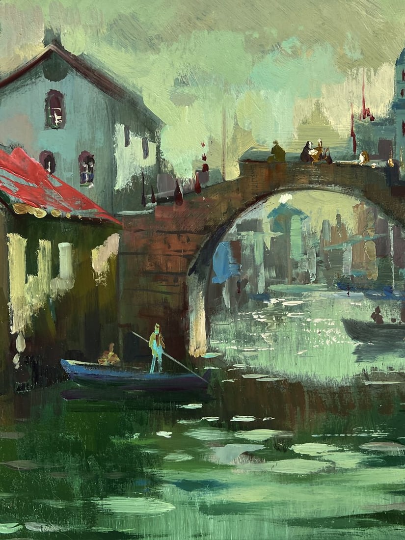 Oil painting Venice river city canal Yuriy Suprunchuk - 6