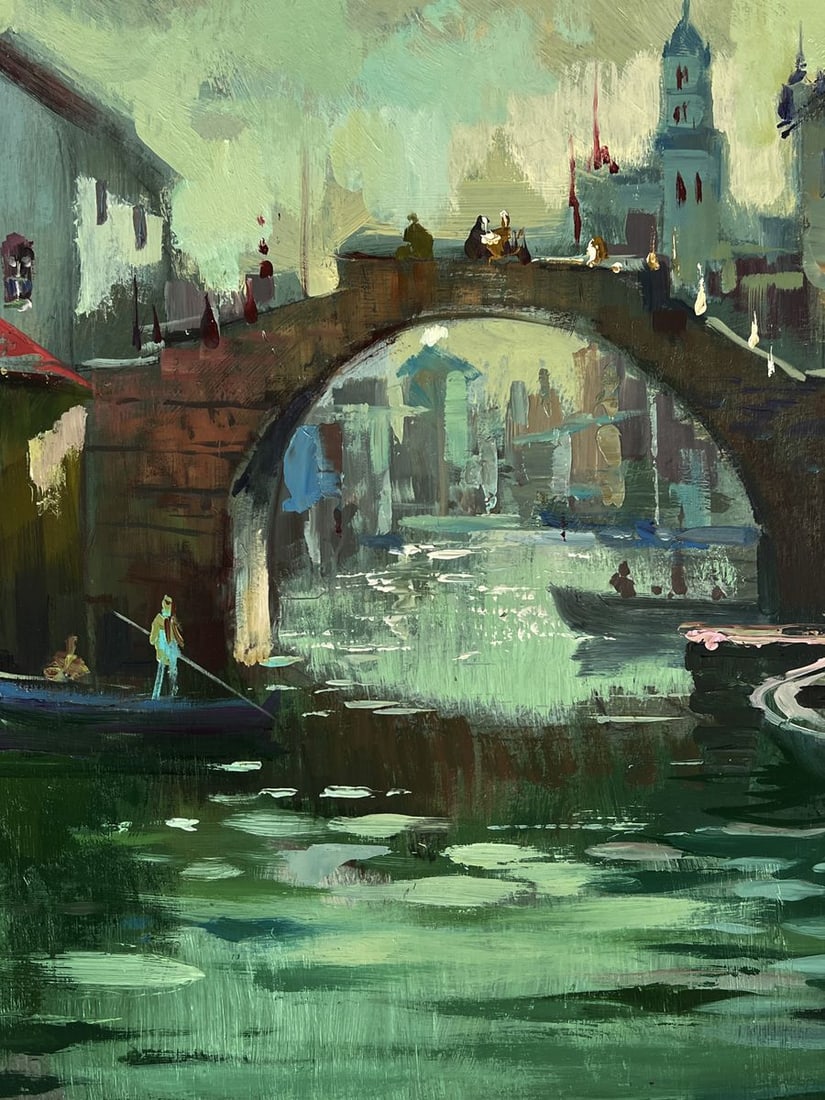 Oil painting Venice river city canal Yuriy Suprunchuk - 8