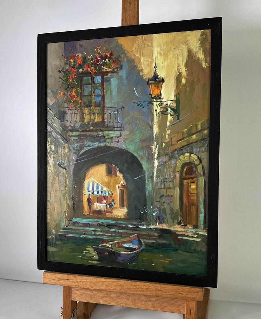 Oil painting A quiet street in Venice Yuriy Suprunchuk - 2