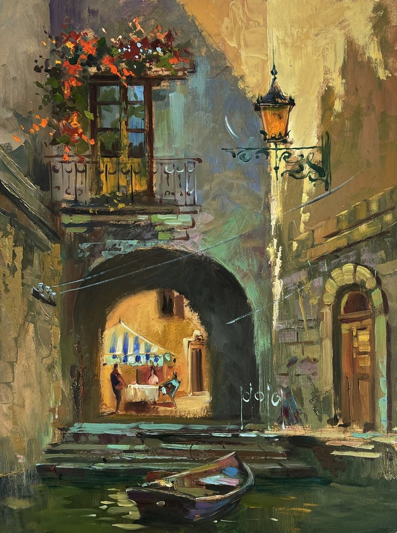 Oil painting A quiet street in Venice Yuriy Suprunchuk - 3