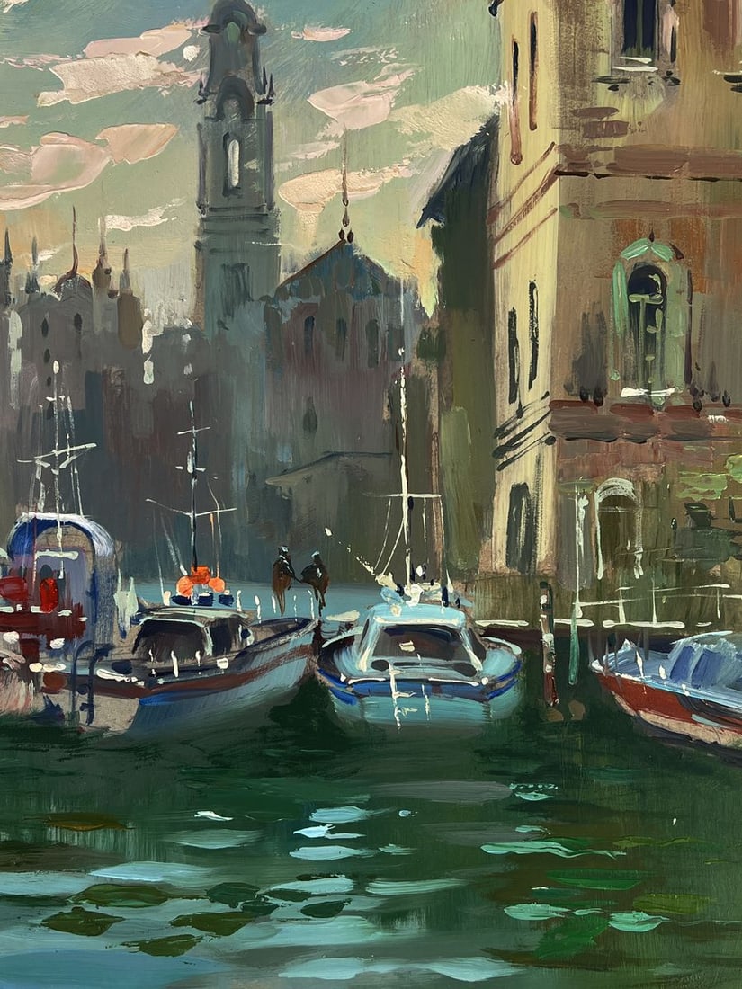 Oil painting Morning sunrise in Venice Yuriy Suprunchuk - 10