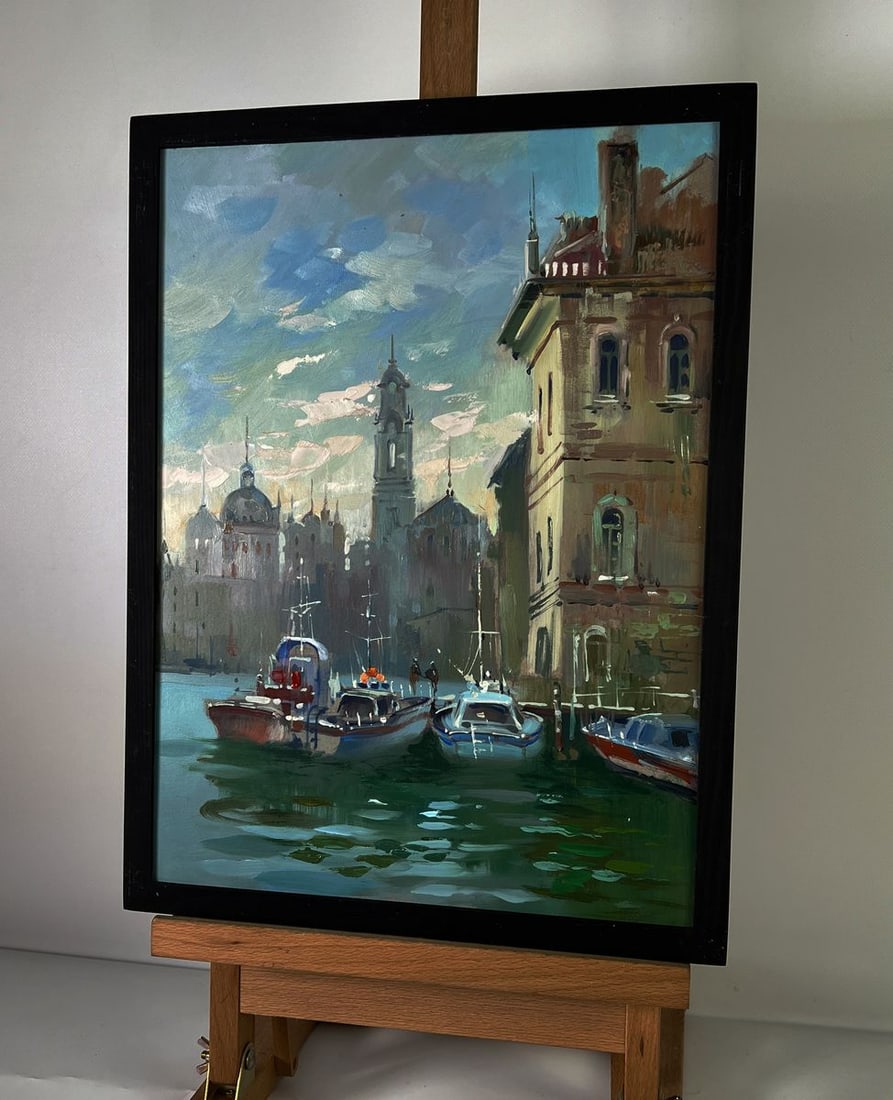 Oil painting Morning sunrise in Venice Yuriy Suprunchuk - 2