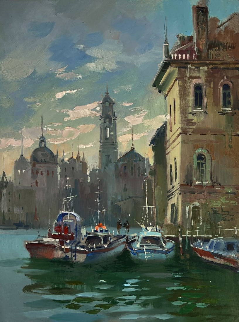 Oil painting Morning sunrise in Venice Yuriy Suprunchuk - 3