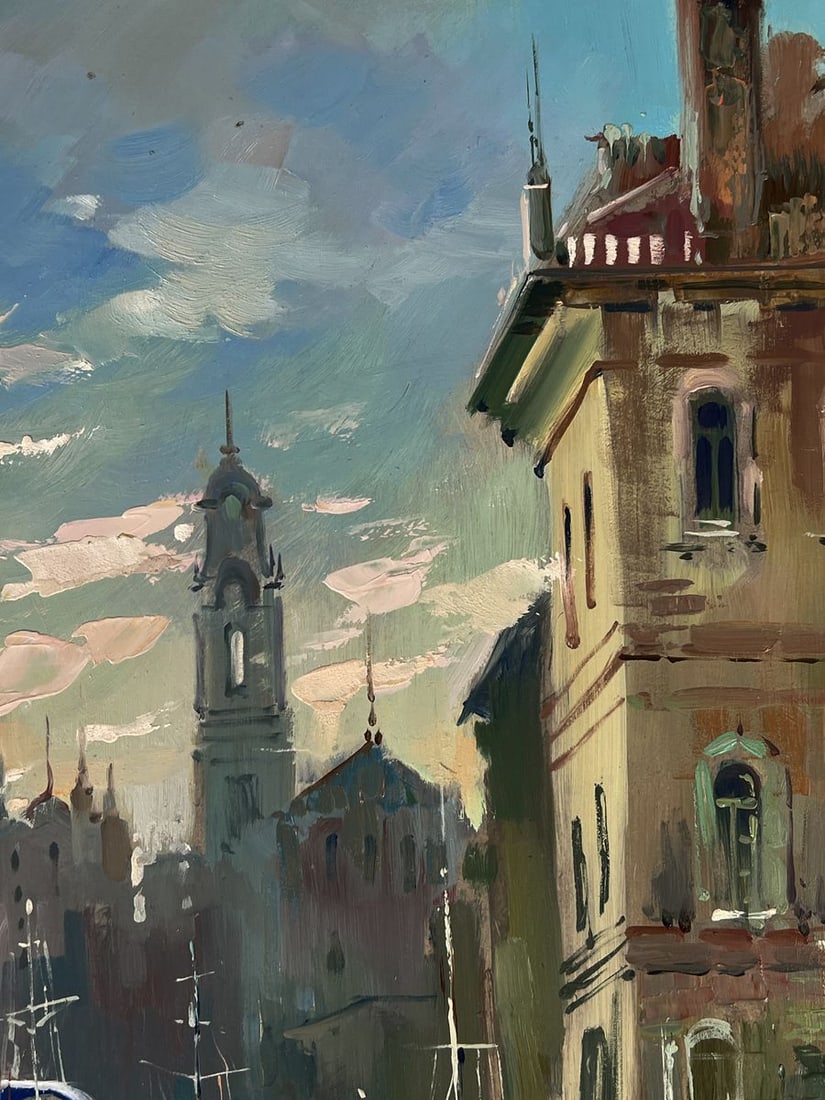Oil painting Morning sunrise in Venice Yuriy Suprunchuk - 7