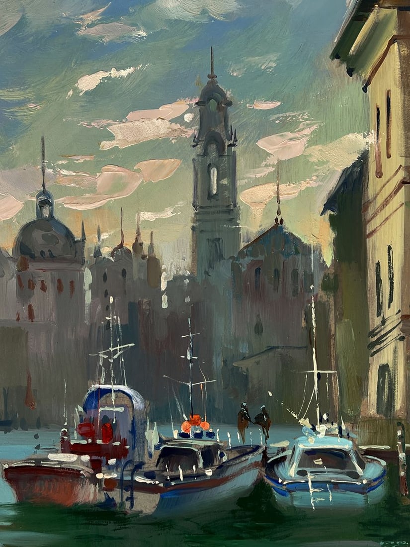 Oil painting Morning sunrise in Venice Yuriy Suprunchuk - 9