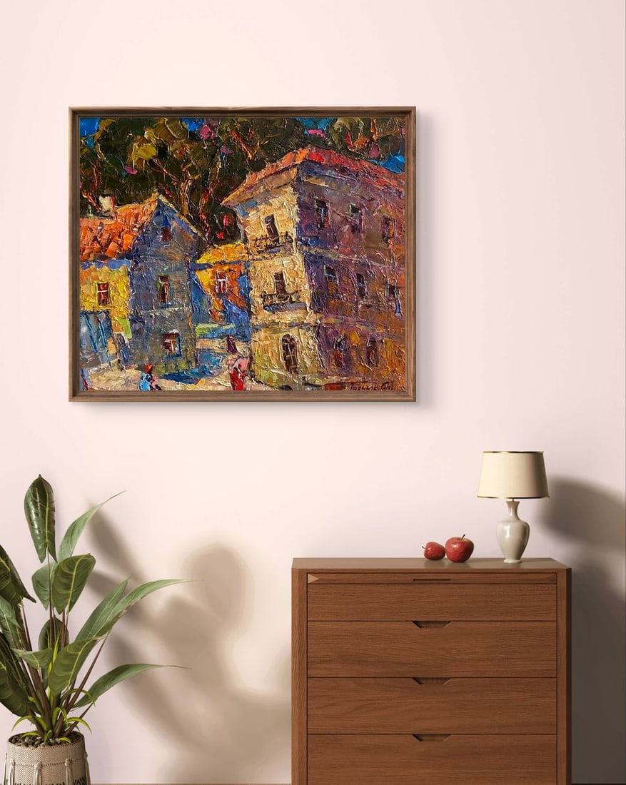 Oil painting Quiet city courtyard Oleksiy Ivanyuk - 2