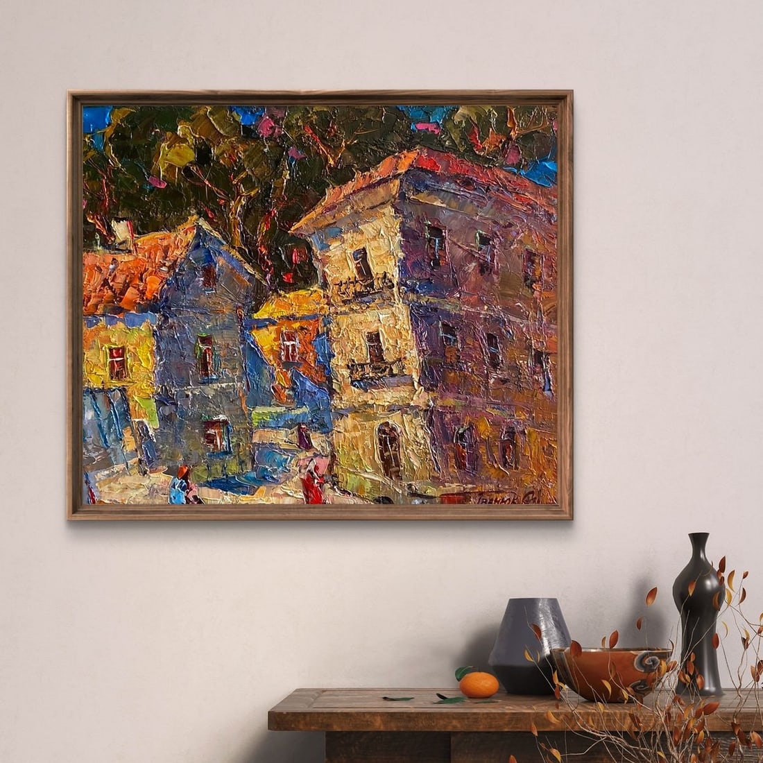 Oil painting Quiet city courtyard Oleksiy Ivanyuk - 3