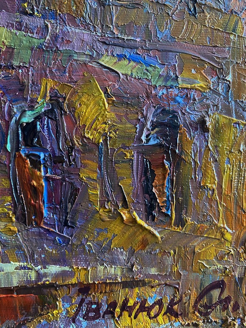 Oil painting Quiet city courtyard Oleksiy Ivanyuk - 5