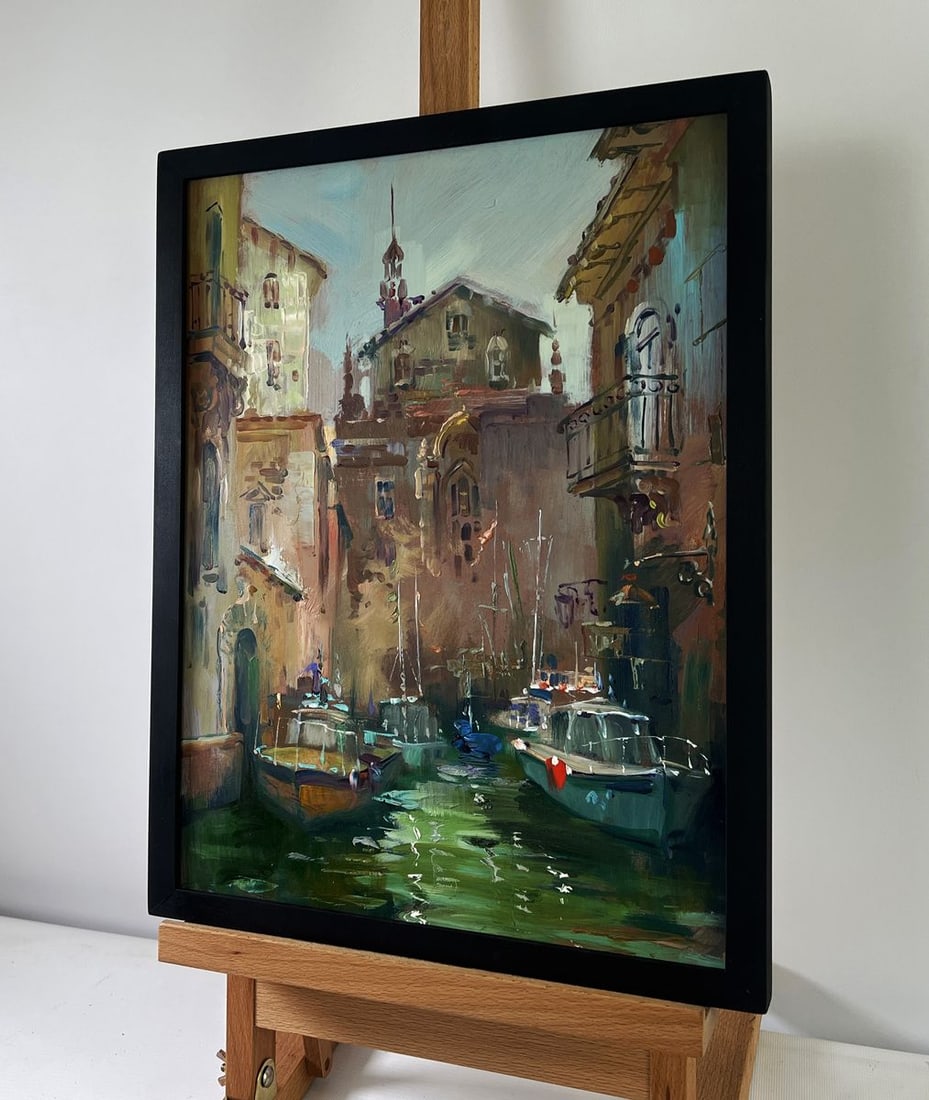 Oil painting The narrow streets of the city Yuriy Suprunchuk - 2