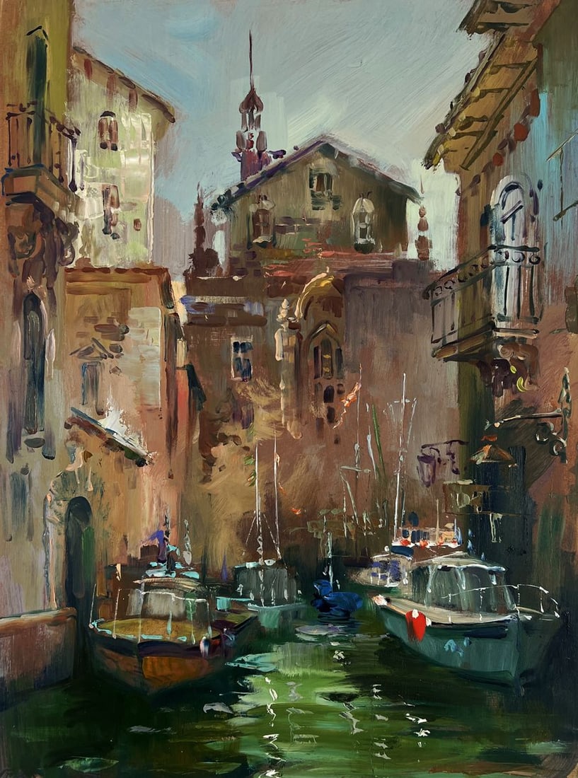 Oil painting The narrow streets of the city Yuriy Suprunchuk - 3