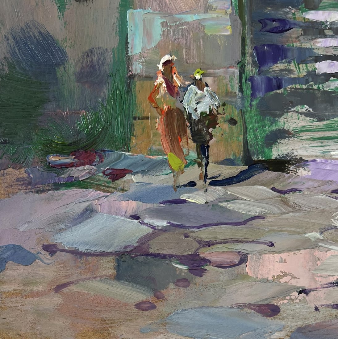 Oil painting Old city building with stairs Yuriy Suprunchuk - 7