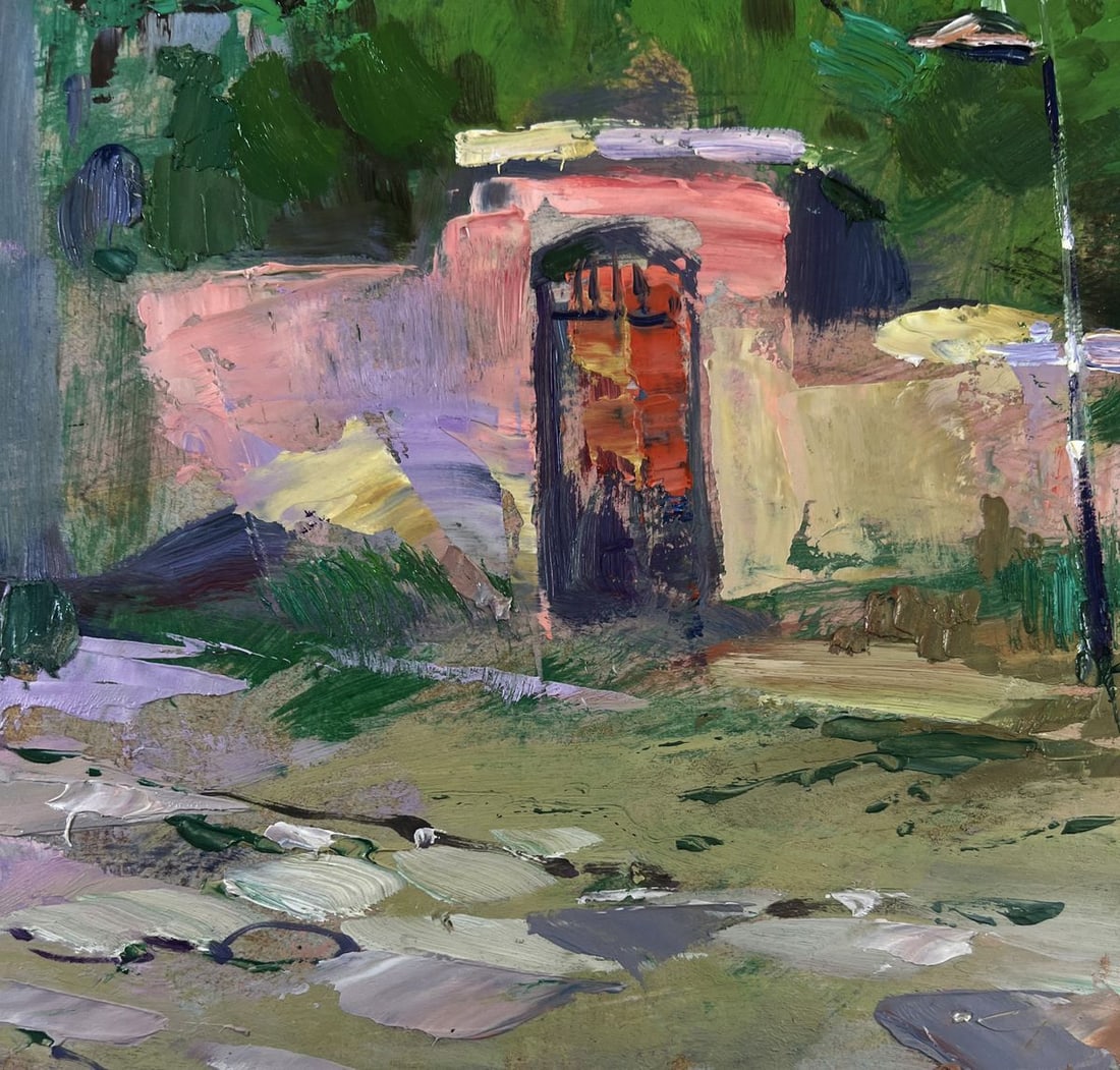 Oil painting Old city building with stairs Yuriy Suprunchuk - 8