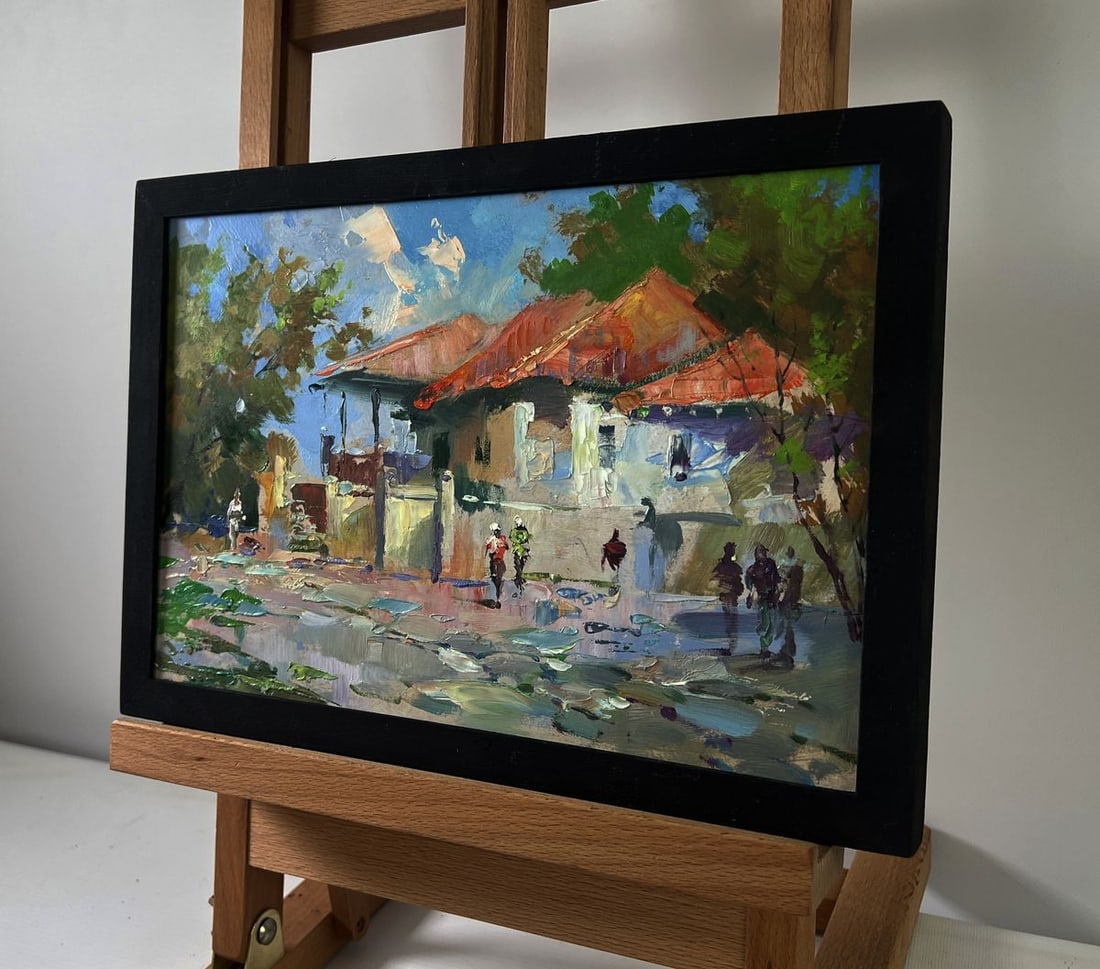 Oil painting Building in the heart of the city Yuriy Suprunchuk - 2