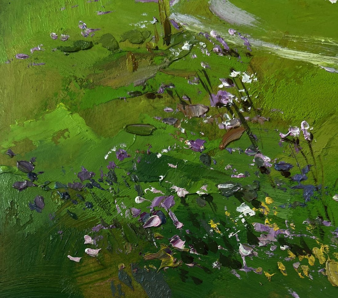 Oil painting Quiet village on a green hill Yuriy Suprunchuk - 7