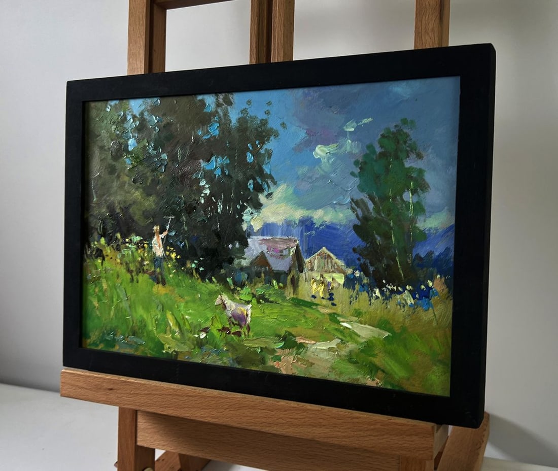 Oil painting The village beyond the forest Yuriy Suprunchuk - 2