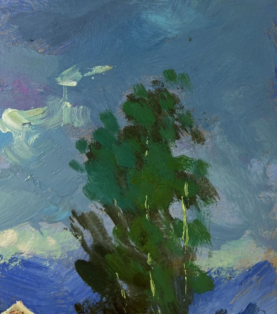 Oil painting The village beyond the forest Yuriy Suprunchuk - 4