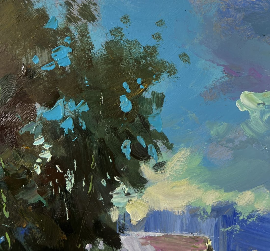Oil painting The village beyond the forest Yuriy Suprunchuk - 5