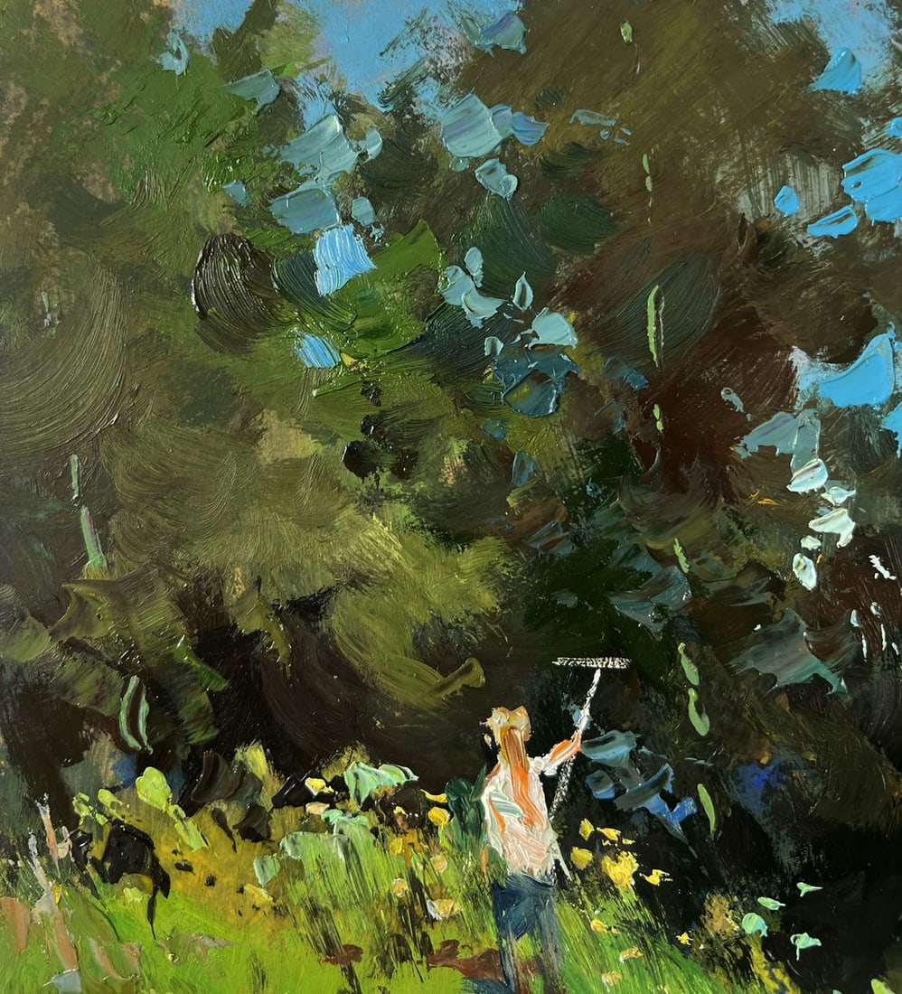 Oil painting The village beyond the forest Yuriy Suprunchuk - 6