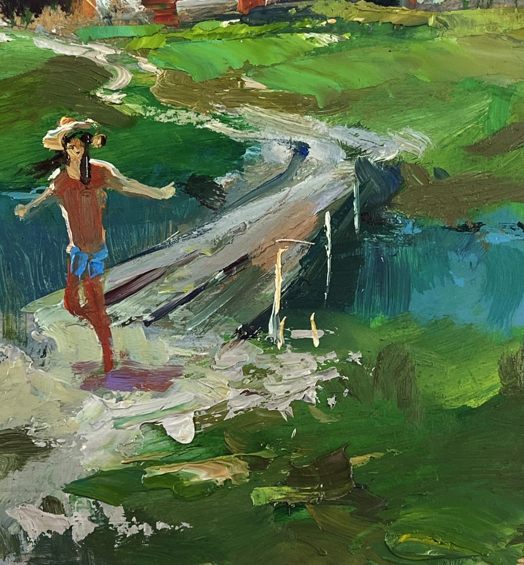 Oil painting Cows grazing peacefully by the river Yuriy Suprunchuk - 9