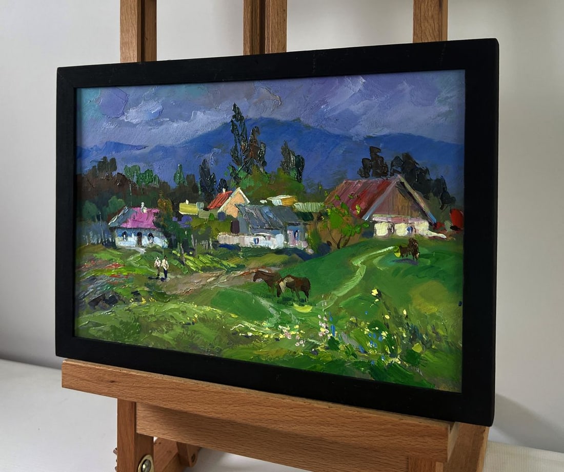 Oil painting Harmony of nature and human labor Yuriy Suprunchuk - 2