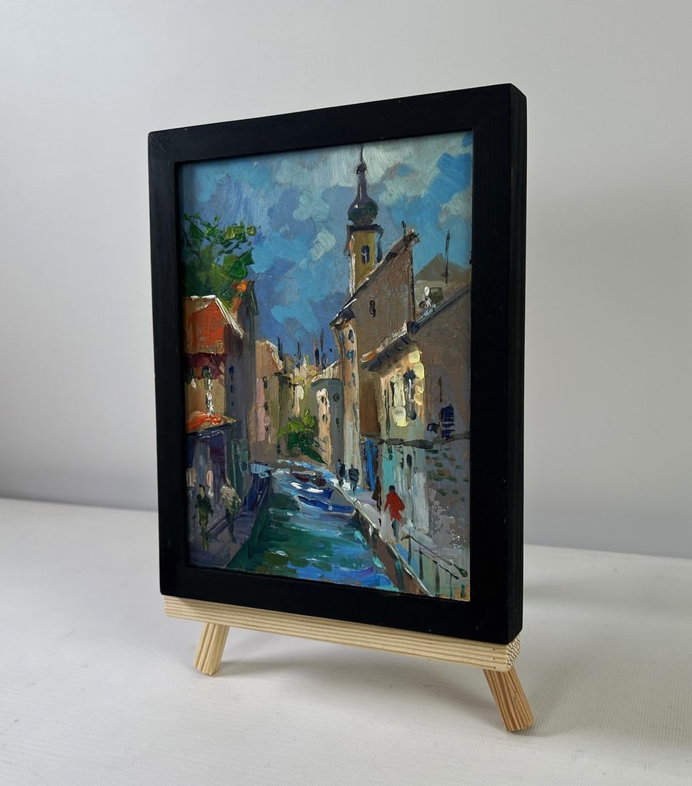 Oil painting History of the city street Yuriy Suprunchuk - 2