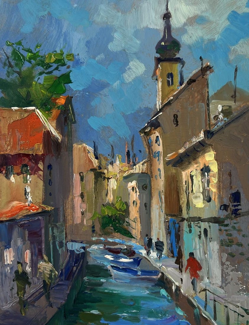 Oil painting History of the city street Yuriy Suprunchuk - 3