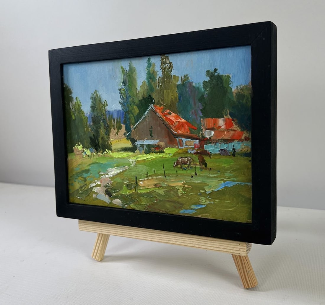 Oil painting A small village world Yuriy Suprunchuk - 2