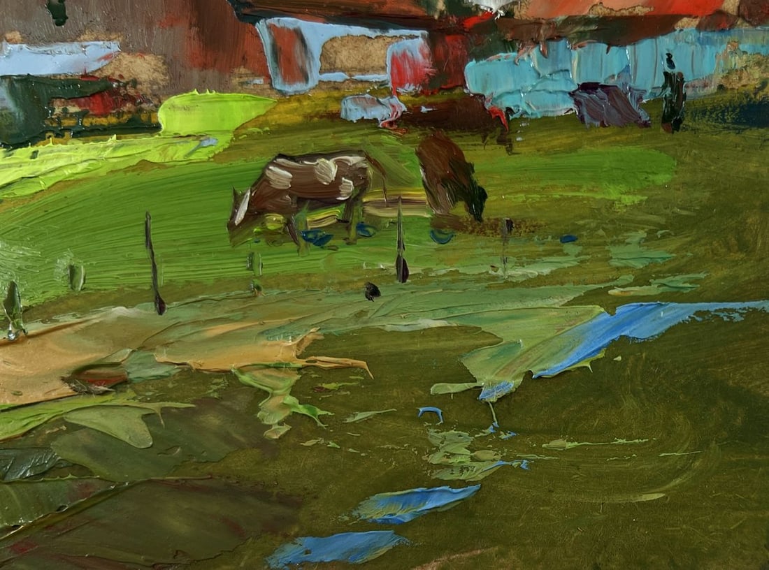 Oil painting A small village world Yuriy Suprunchuk - 5