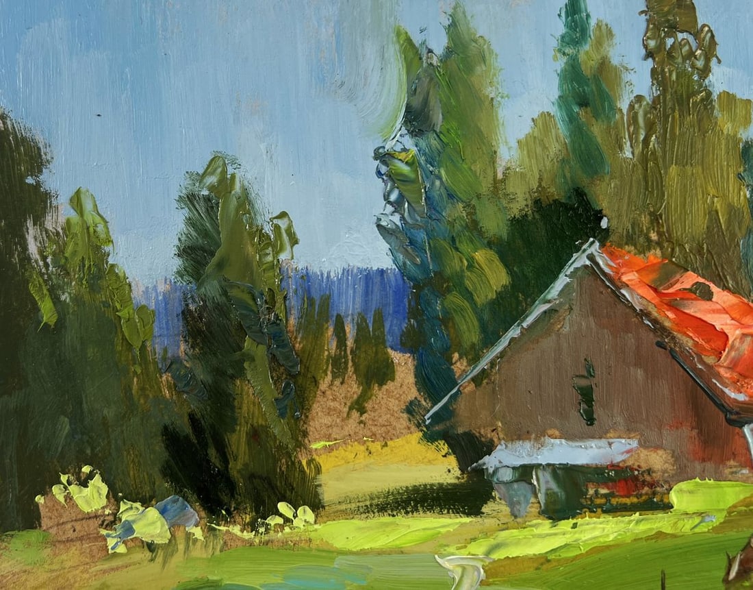 Oil painting A small village world Yuriy Suprunchuk - 7