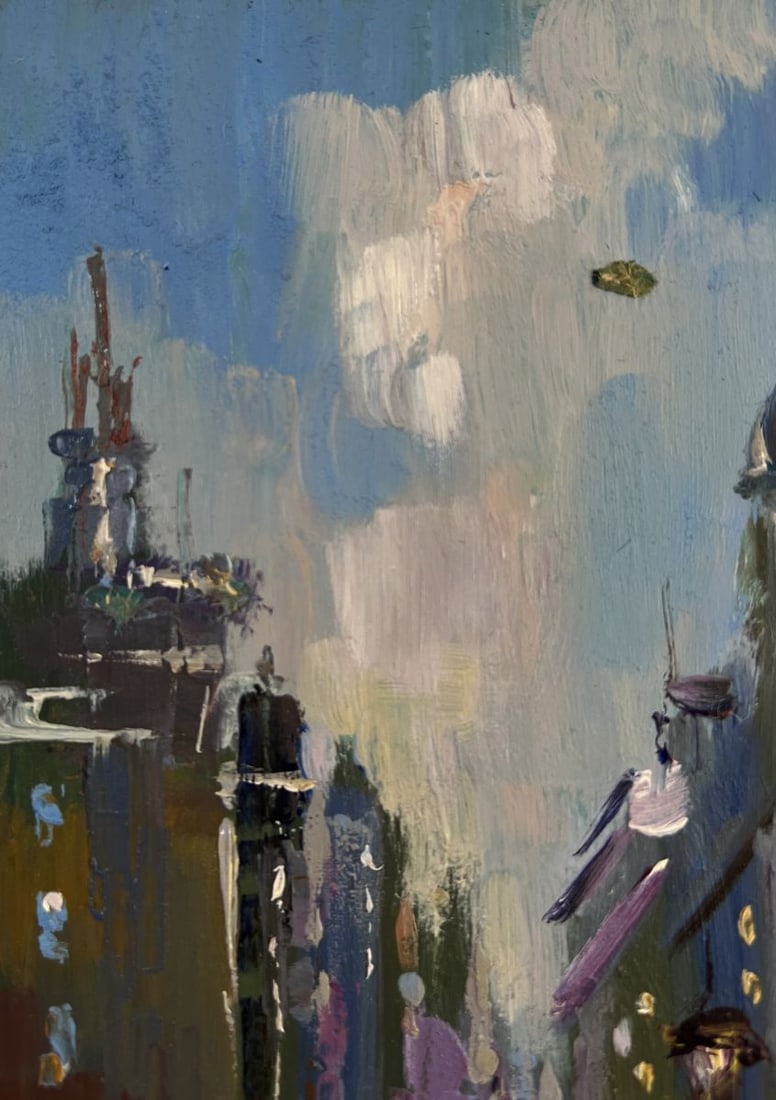 Oil painting Dynamics of the city during rain Yuriy Suprunchuk - 5