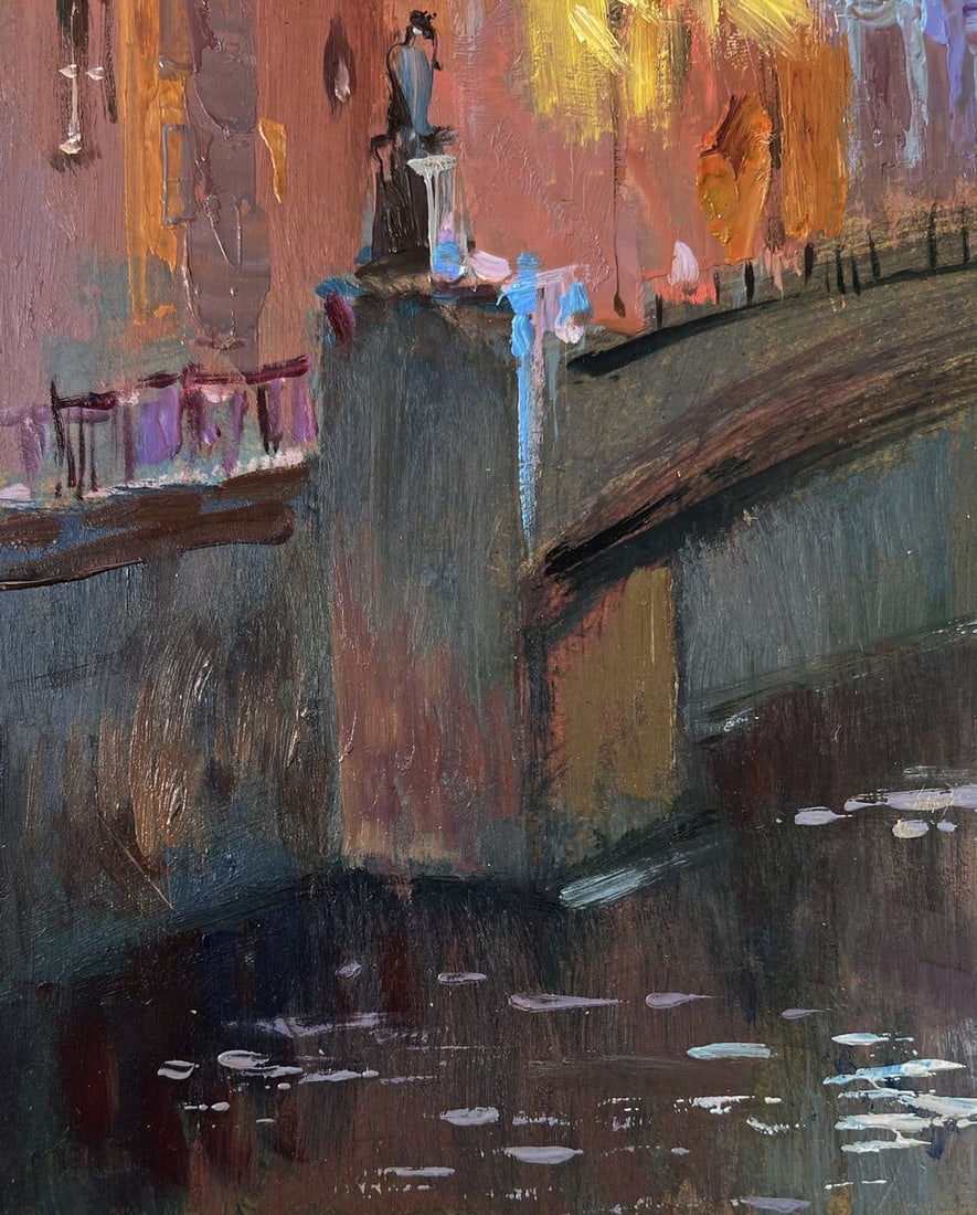 Oil painting Streets of the city at night Yuriy Suprunchuk - 7