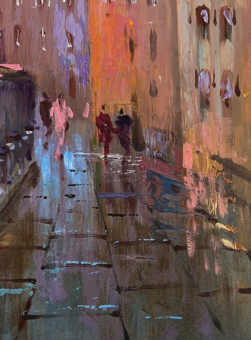 Oil painting Streets of the city at night Yuriy Suprunchuk - 9