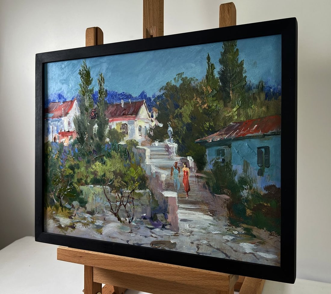 Oil painting A walk through the city streets Yuriy Suprunchuk - 2