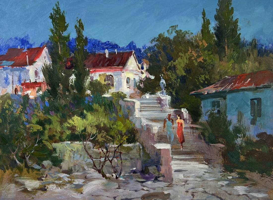 Oil painting A walk through the city streets Yuriy Suprunchuk - 3