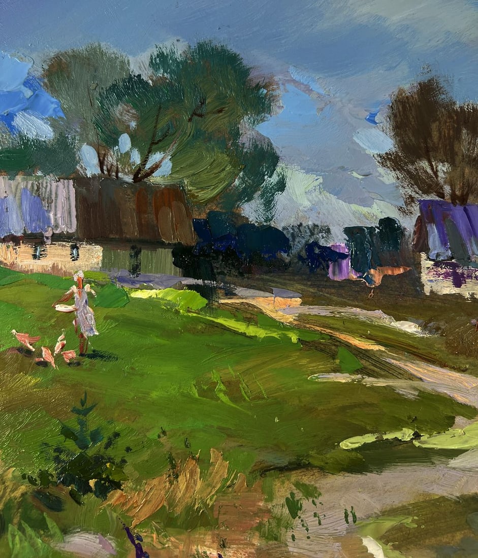Oil painting Morning with cows in rustic Yuriy Suprunchuk - 5