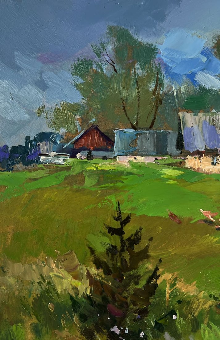 Oil painting Morning with cows in rustic Yuriy Suprunchuk - 6