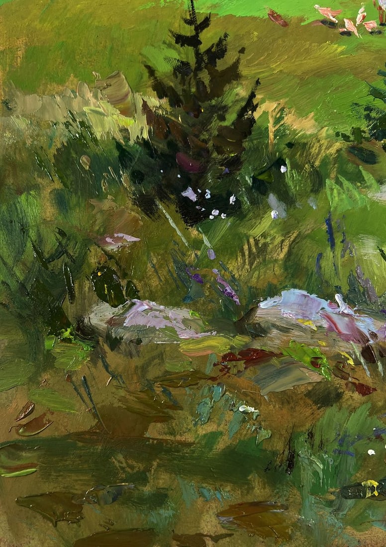 Oil painting Morning with cows in rustic Yuriy Suprunchuk - 7